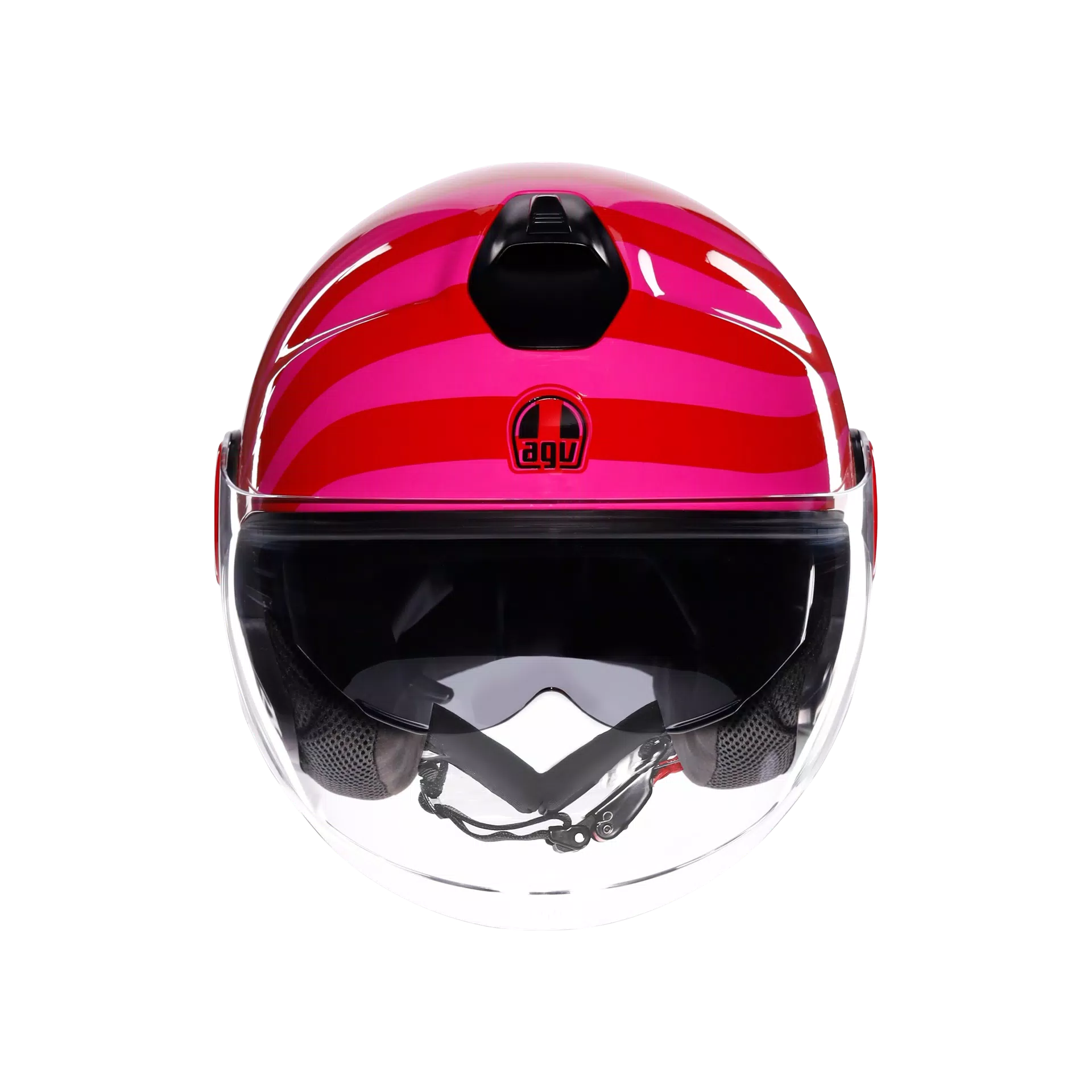 ETERES TROPEA RED/PINK - MOTORBIKE OPEN FACE HELMET E2206