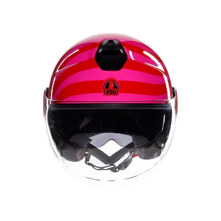 ETERES TROPEA RED/PINK - MOTORBIKE OPEN FACE HELMET E2206 -  - 2