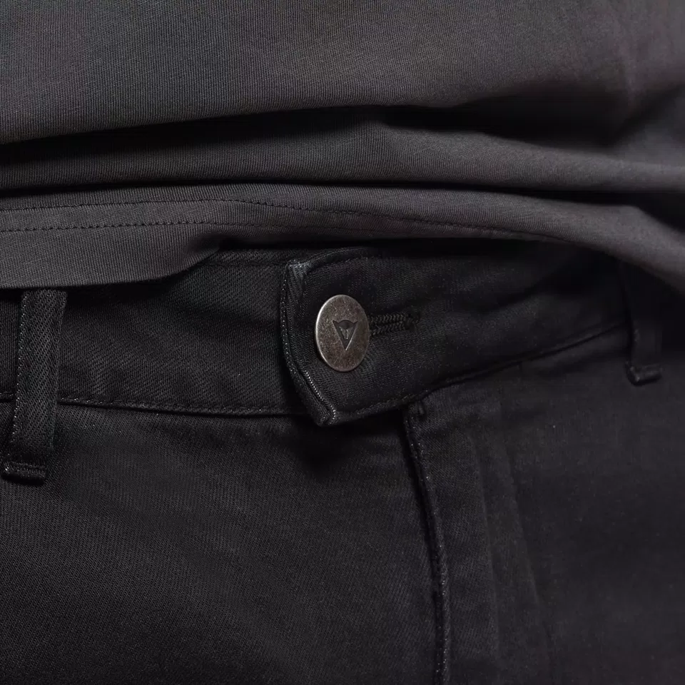 CHINOS - MEN TAPERED MOTORCYCLE PANTS - BLACK - 5