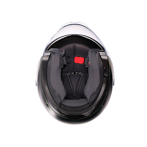 irides-sakai-matt-green-black-motorbike-open-face-helmet-e2206 image number 7