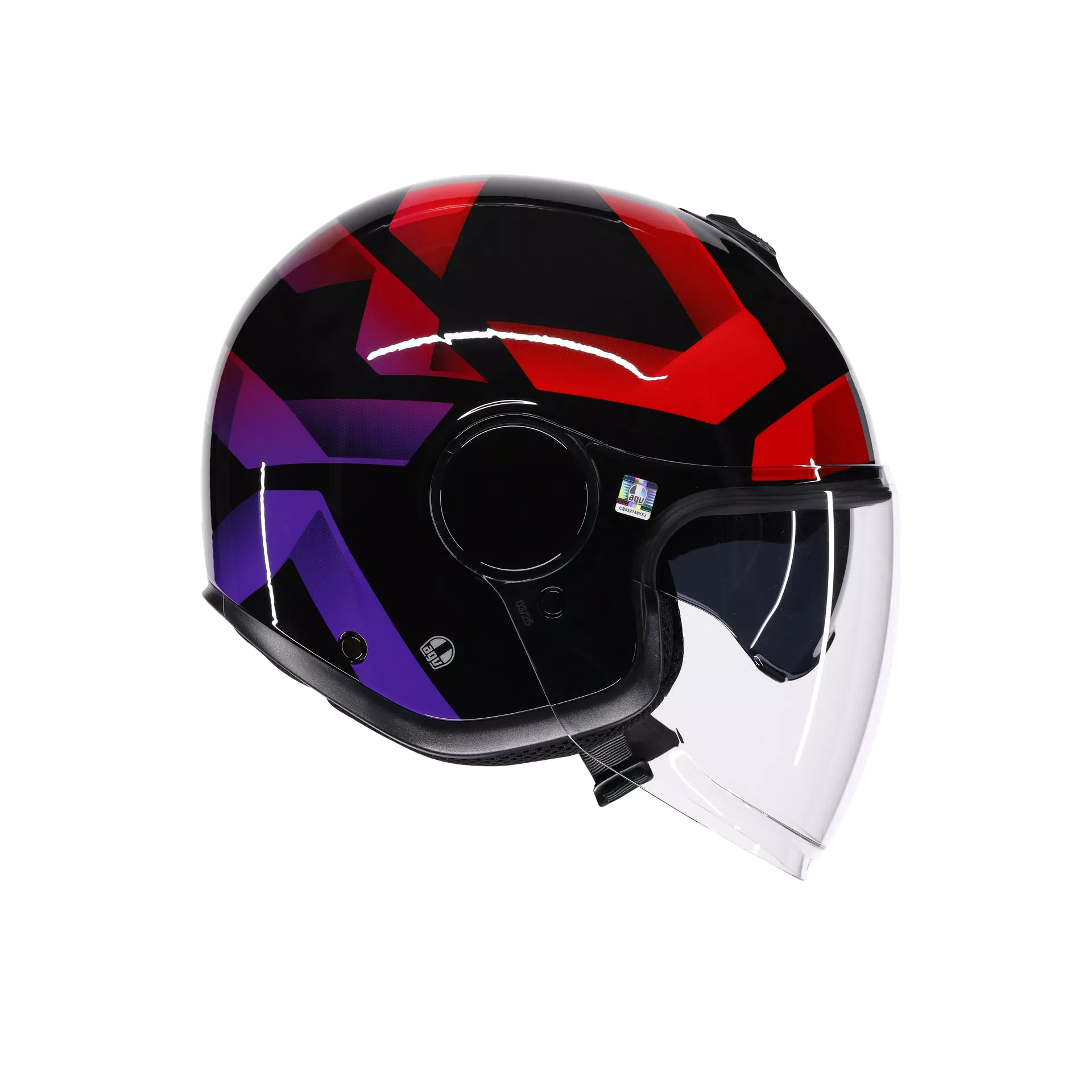 ETERES AGV E2206 - CAMOGLI BLACK/RED/PURPLE