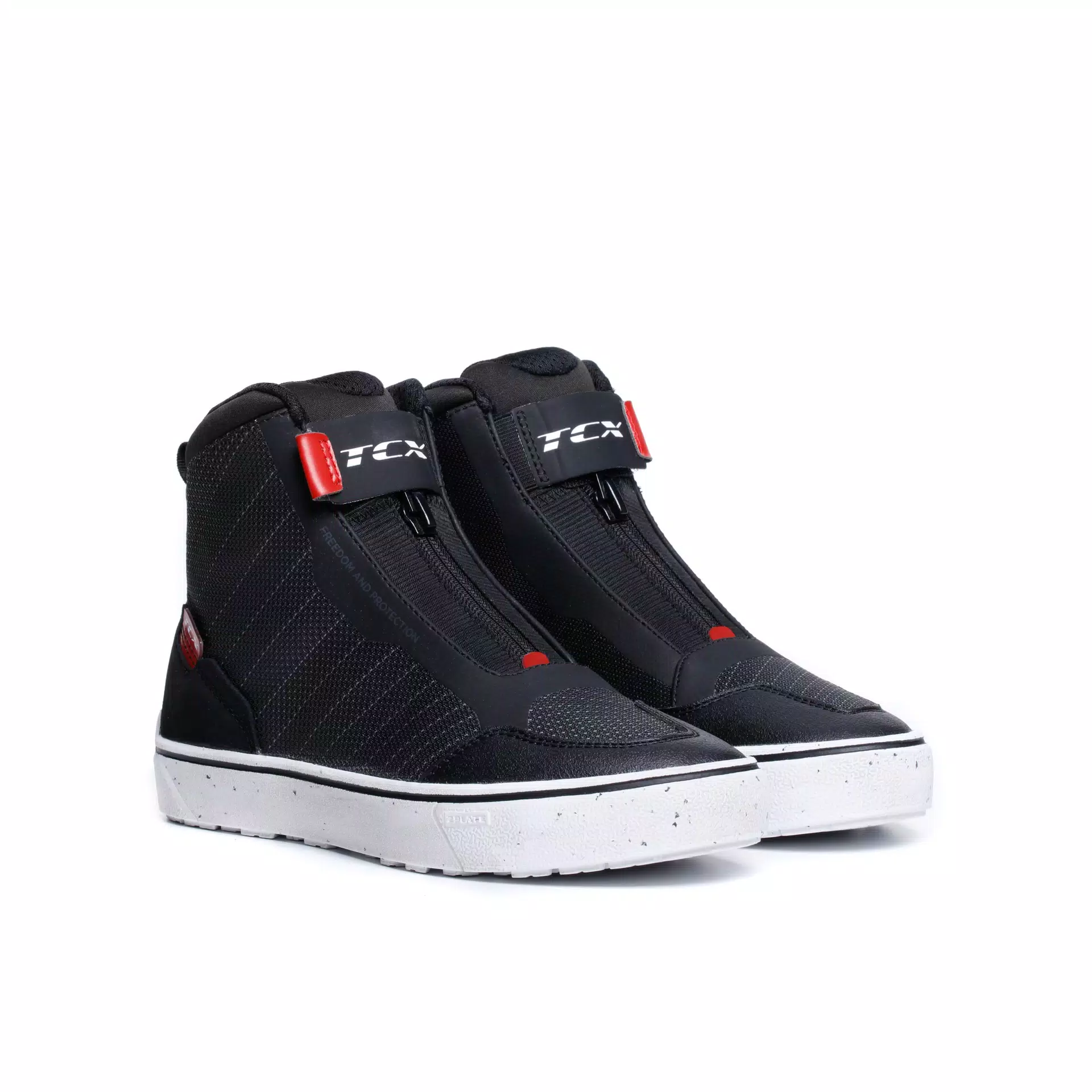IKASU 2 WP SNEAKER MOTO IMPERMEABILI DONNA - NERO/ROSSO SCURO