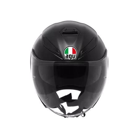 K5 JET EVO MONO MATT BLACK - MOTORBIKE OPEN FACE HELMET E2206 -  - 2