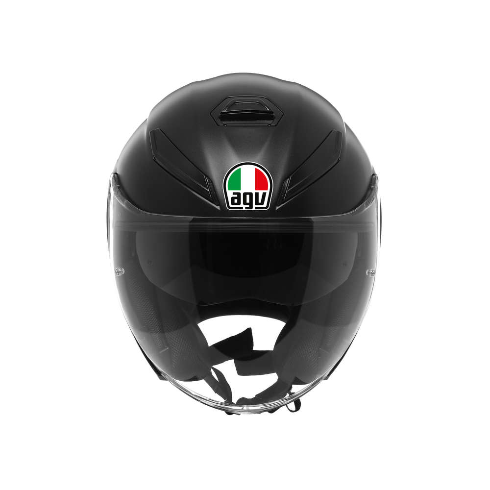k5-jet-evo-mono-matt-black-motorbike-open-face-helmet-e2206 image number 1