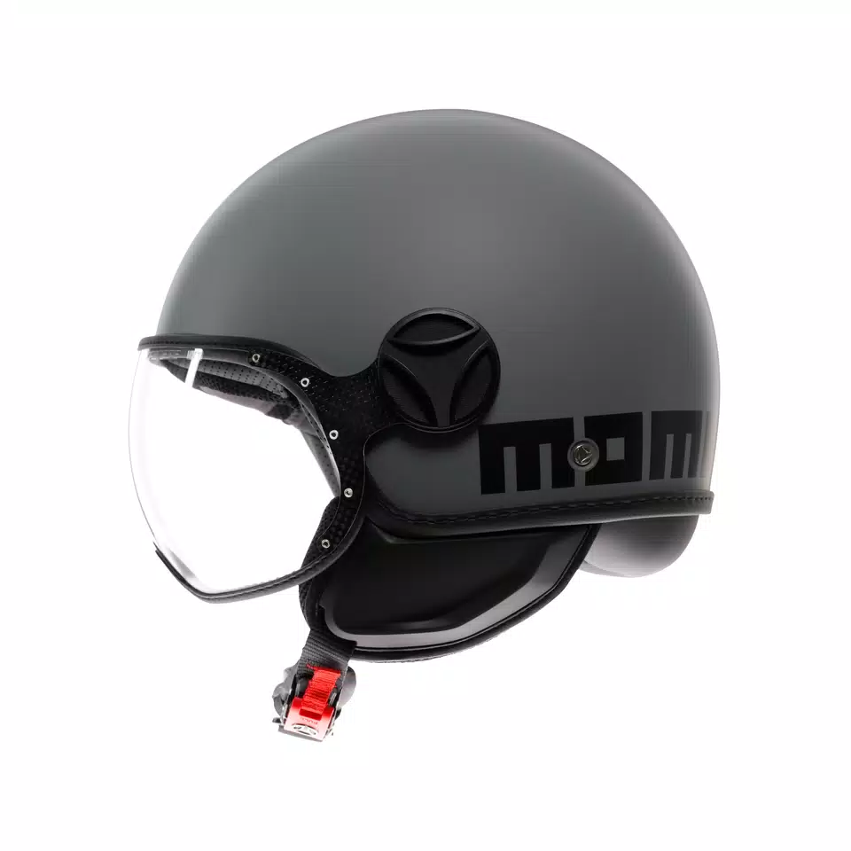MOMODESIGN FGTR CLASSIC MATT GREY / BLACK - JET HELMET WITH VISOR E2206 -  - 4