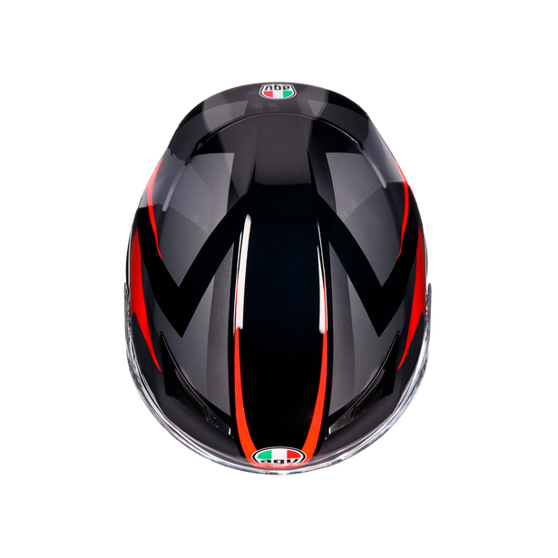 k3-striga-black-grey-red-motorbike-full-face-helmet-e2206 image number 6