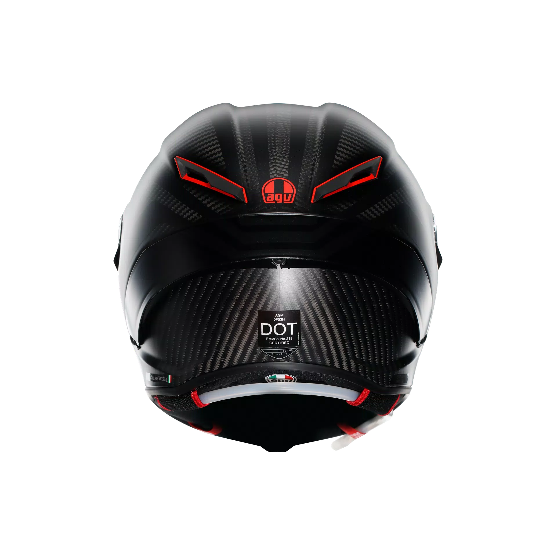 PISTA GP RR INTREPIDO MATT CARBON/BLK/RED - CASCO MOTO INTEGRAL E2206 DOT