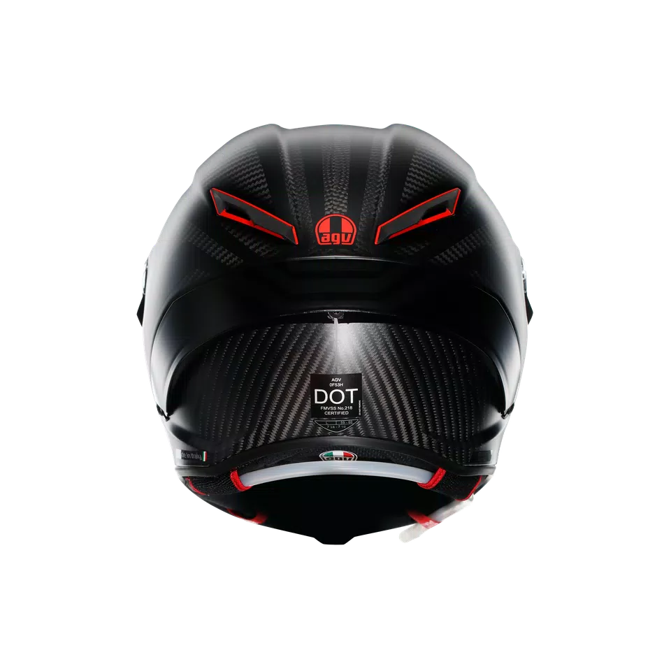 PISTA GP RR INTREPIDO MATT CARBON/BLK/RED - MOTORBIKE FULL FACE HELMET E2206 DOT -  - 5