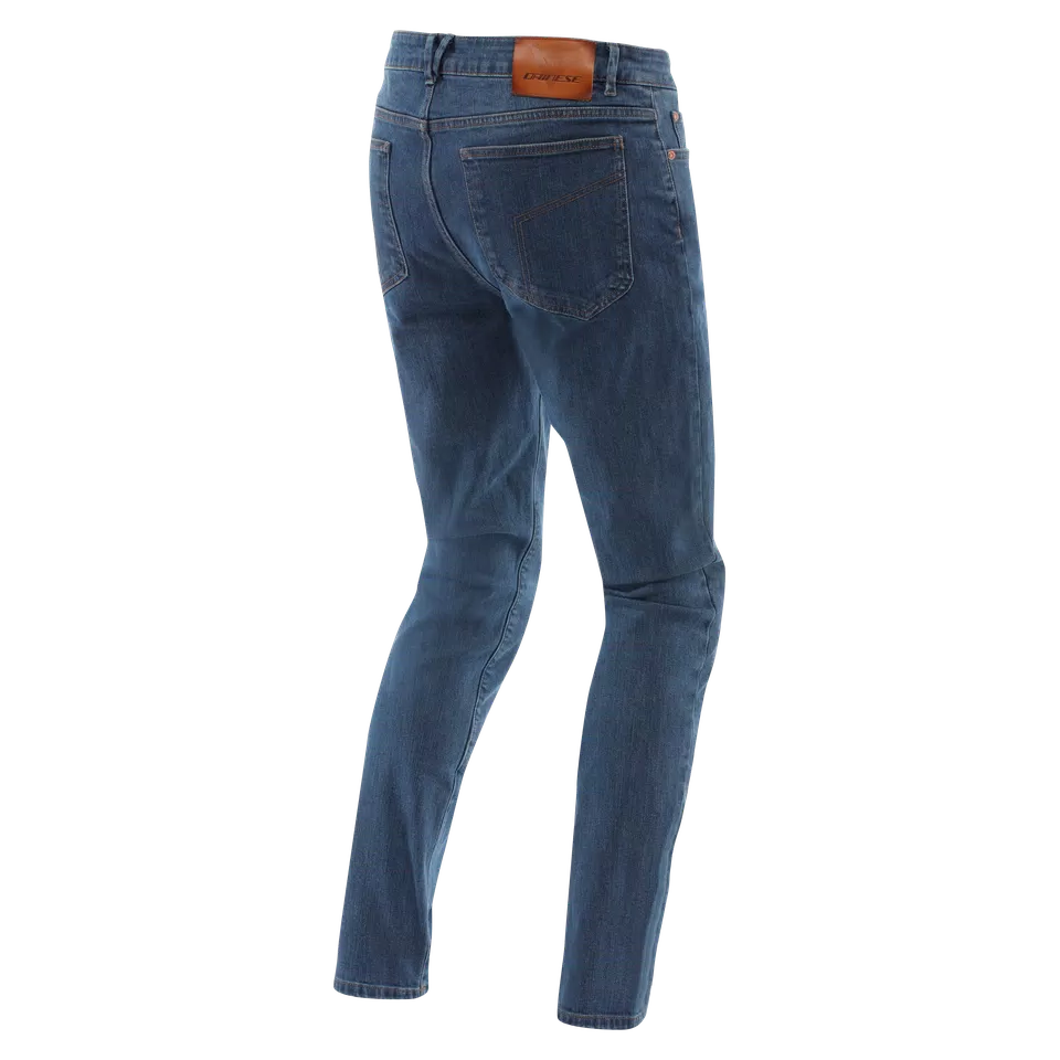 5-POCKET DENIM - MEN REGULAR MOTORCYCLE JEANS - BLUE - 2
