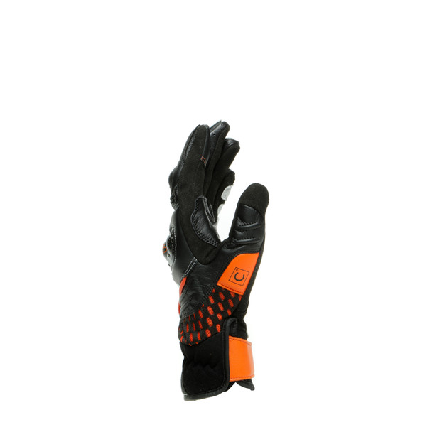 carbon-3-short-gloves-black-white-flame-orange image number 1