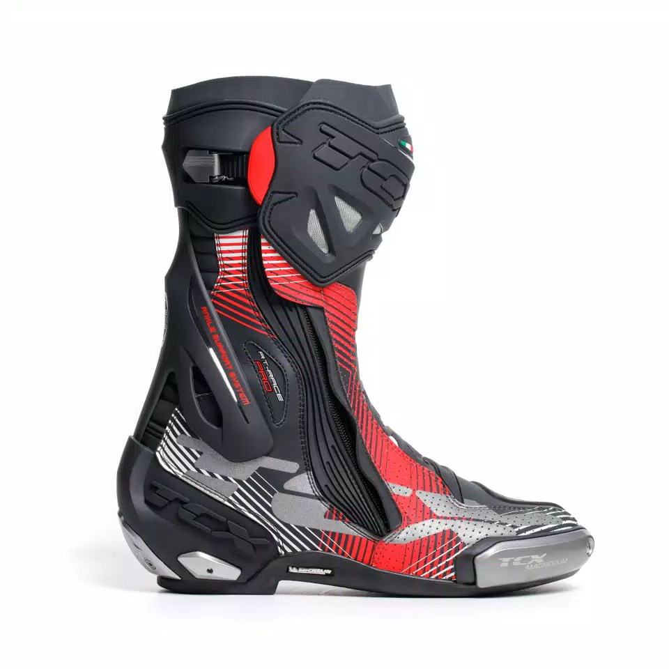 RT-RACE PRO AIR MEN'S MOTORCYCLE RACING BOOTS - BLACK/RED/WHITE -  - 2