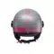 MOMODESIGN FGTR CLASSIC - JET HELMET WITH VISOR E2206 - FLUO MATT GREY/FUCSIA