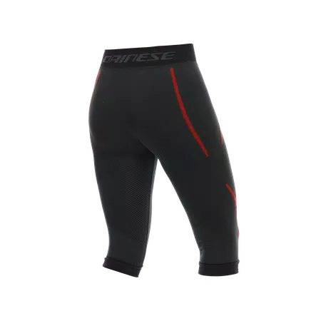 WOMEN'S SKI THERMAL BASE LAYER 3/4 PANTS  - BLACK/RED - 2