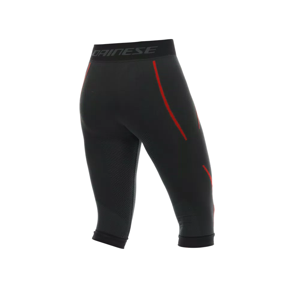 WOMEN'S SKI THERMAL BASE LAYER 3/4 PANTS  - BLACK/RED - 2