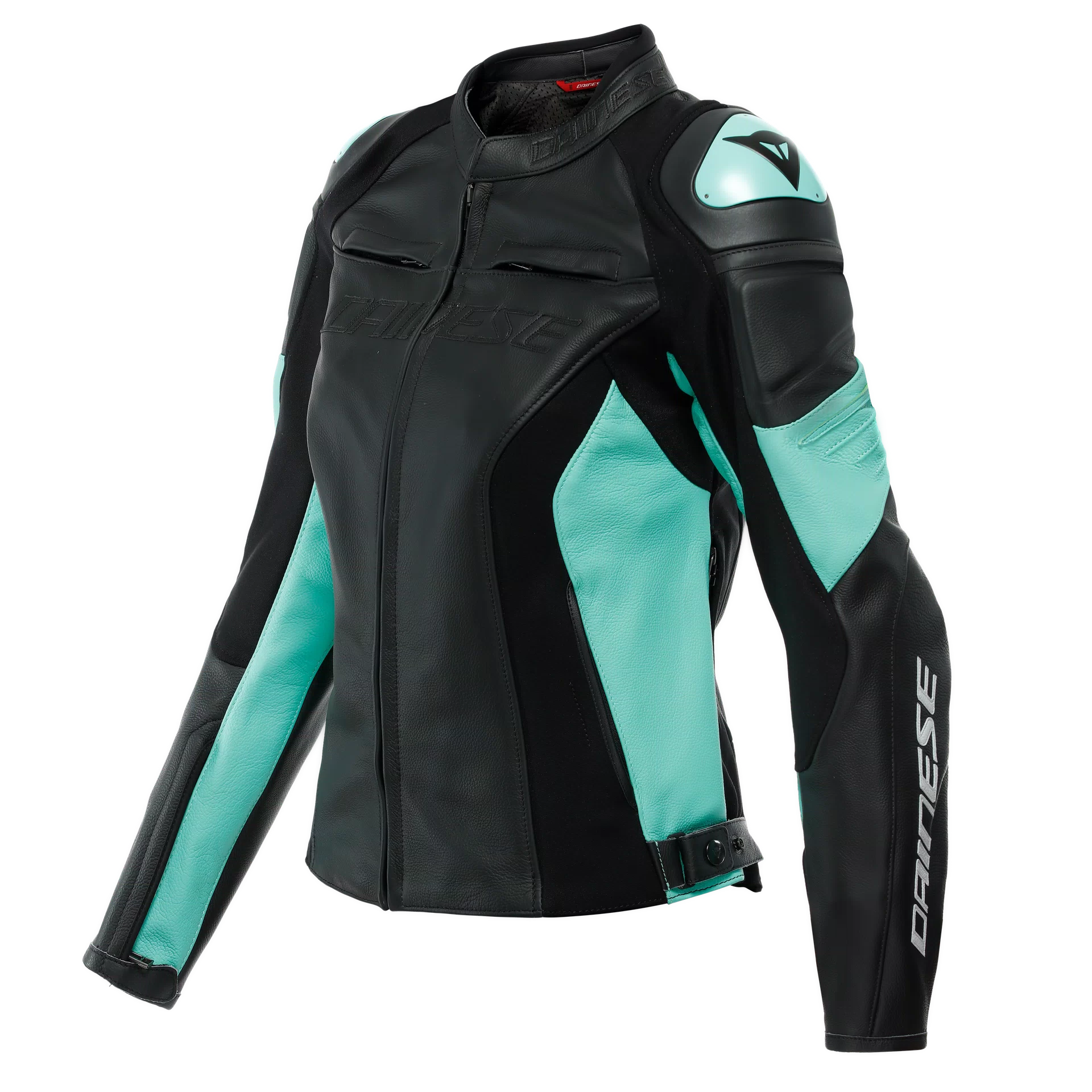 RACING 4 WOMEN S MOTORCYCLE LEATHER JACKET BLACK ACQUA GREEN Dainese