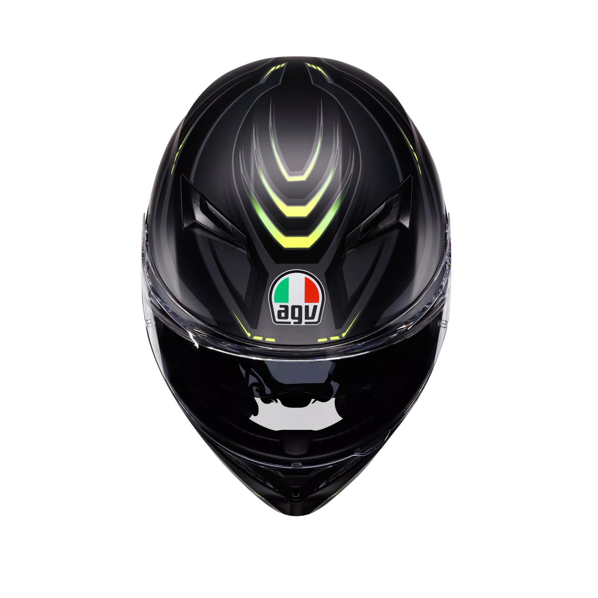 K3 SYTH MATT BLACK/YELLOW FLUO - MOTORBIKE FULL FACE HELMET E2206