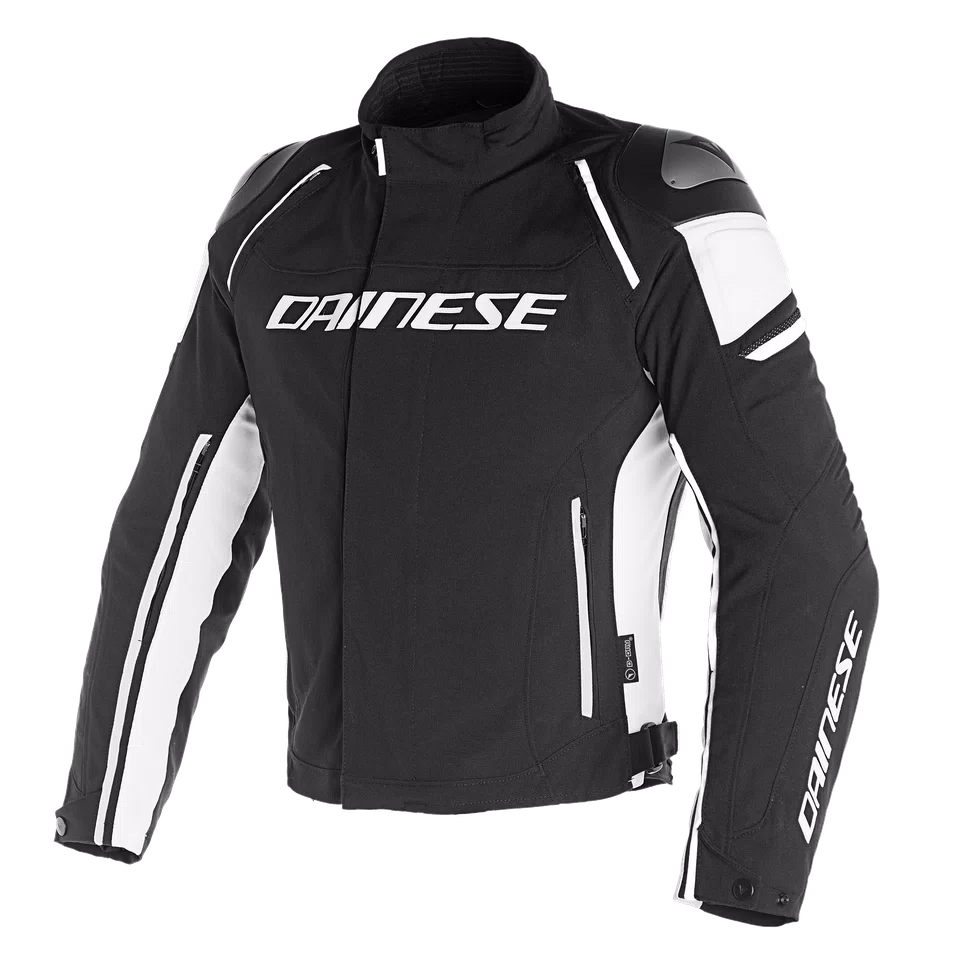 RACING 3 D DRY JACKET BLACK BLACK WHITE Dainese