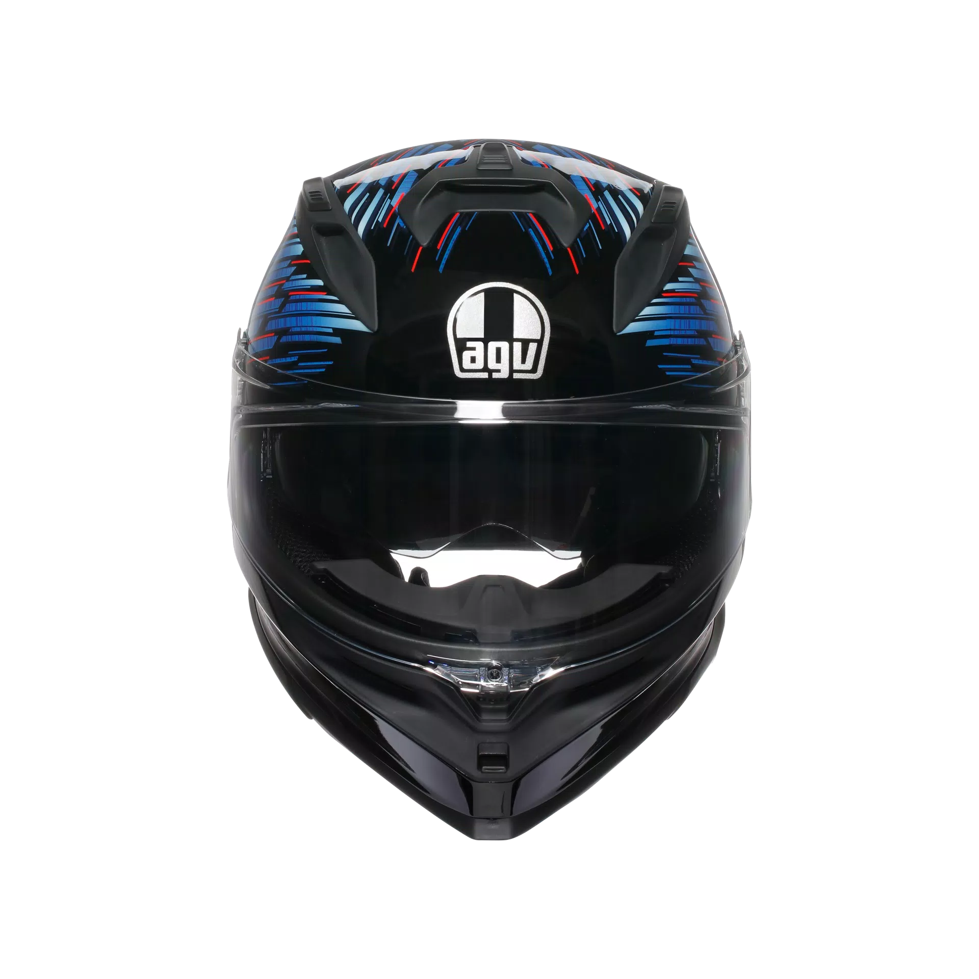 K7 MPLK GENISYS MATT BLACK/BLUE/GREY - MOTORBIKE FULL FACE HELMET DOT (E2206)