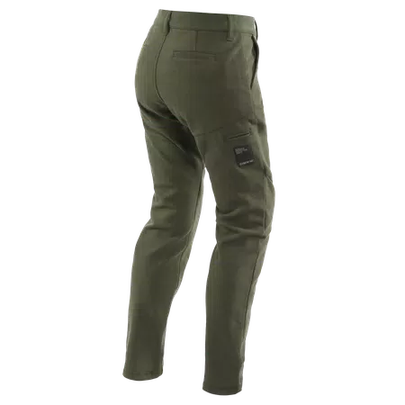 CHINOS - WOMEN'S MOTORCYCLE PANTS IN FABRIC - OLIVE - 2