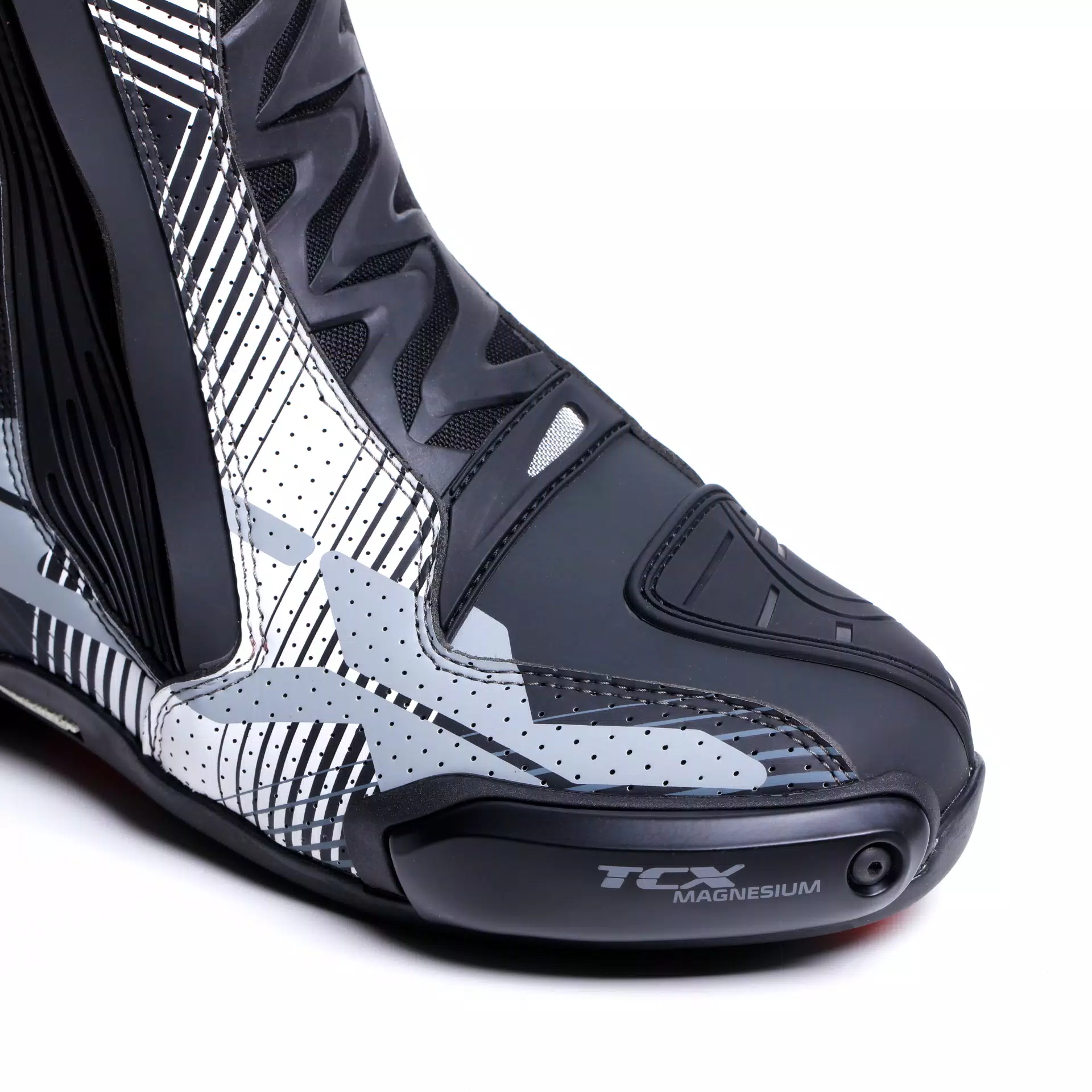 RT-RACE PRO AIR MEN'S MOTORCYCLE RACING BOOTS - BLACK/WHITE/GREY