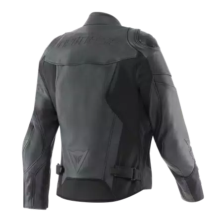 IPERATTIVA - CHAQUETA MOTO EN PIEL Y TEJIDO MUJER - BLACK/BLACK - 2
