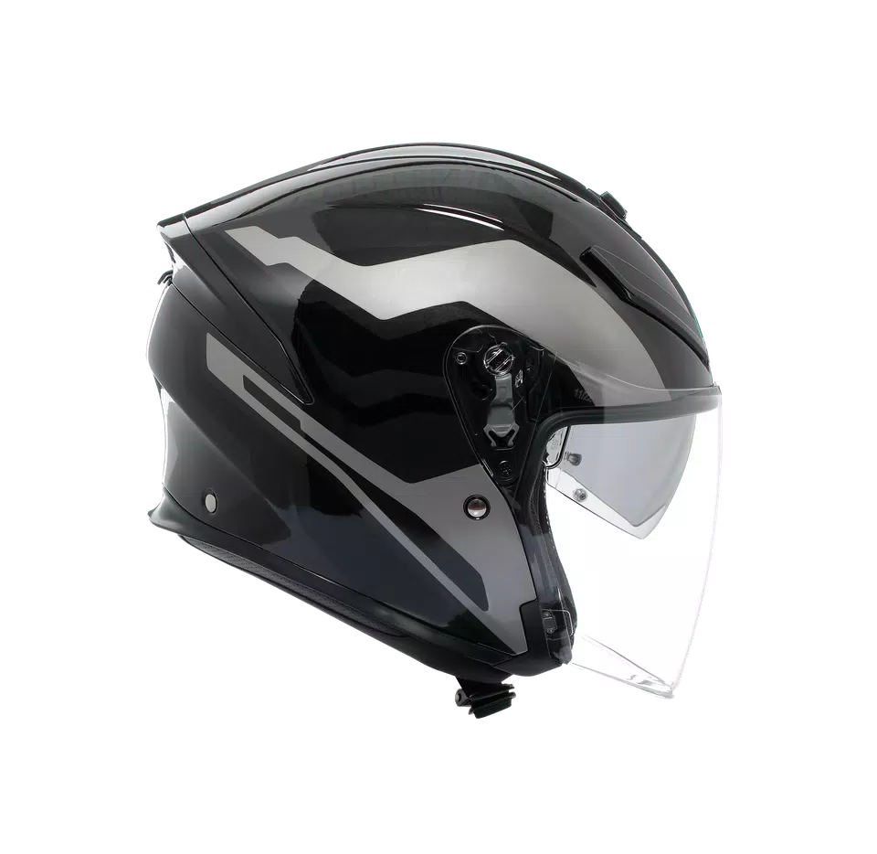 K5 JET EVO TUNE GREY/BLACK - MOTORBIKE OPEN FACE HELMET E2206 -  - 3