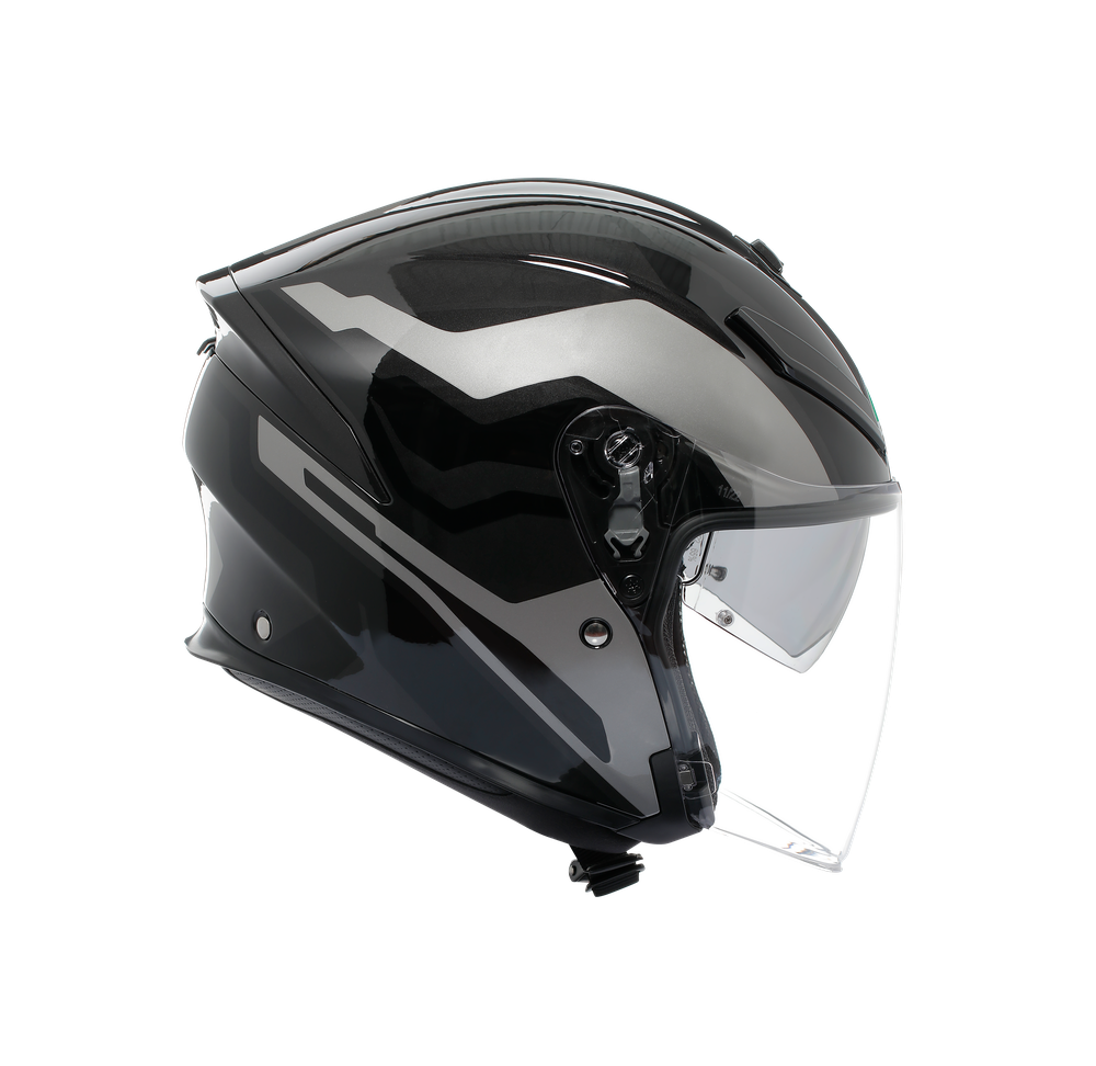 k5-jet-evo-tune-grey-black-motorbike-open-face-helmet-e2206 image number 2