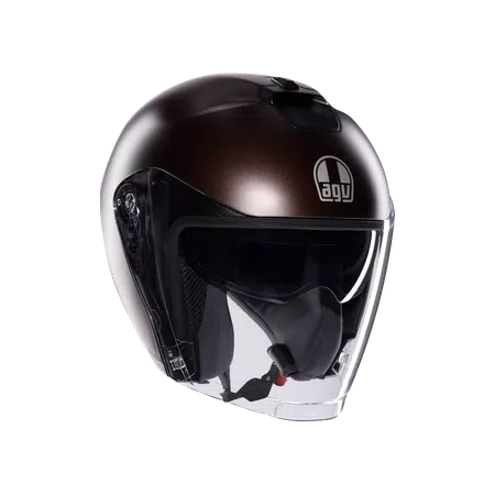 IRIDES MONO MATT PREGIATO BRONZE - MOTORBIKE OPEN FACE HELMET E2206 -  - 1