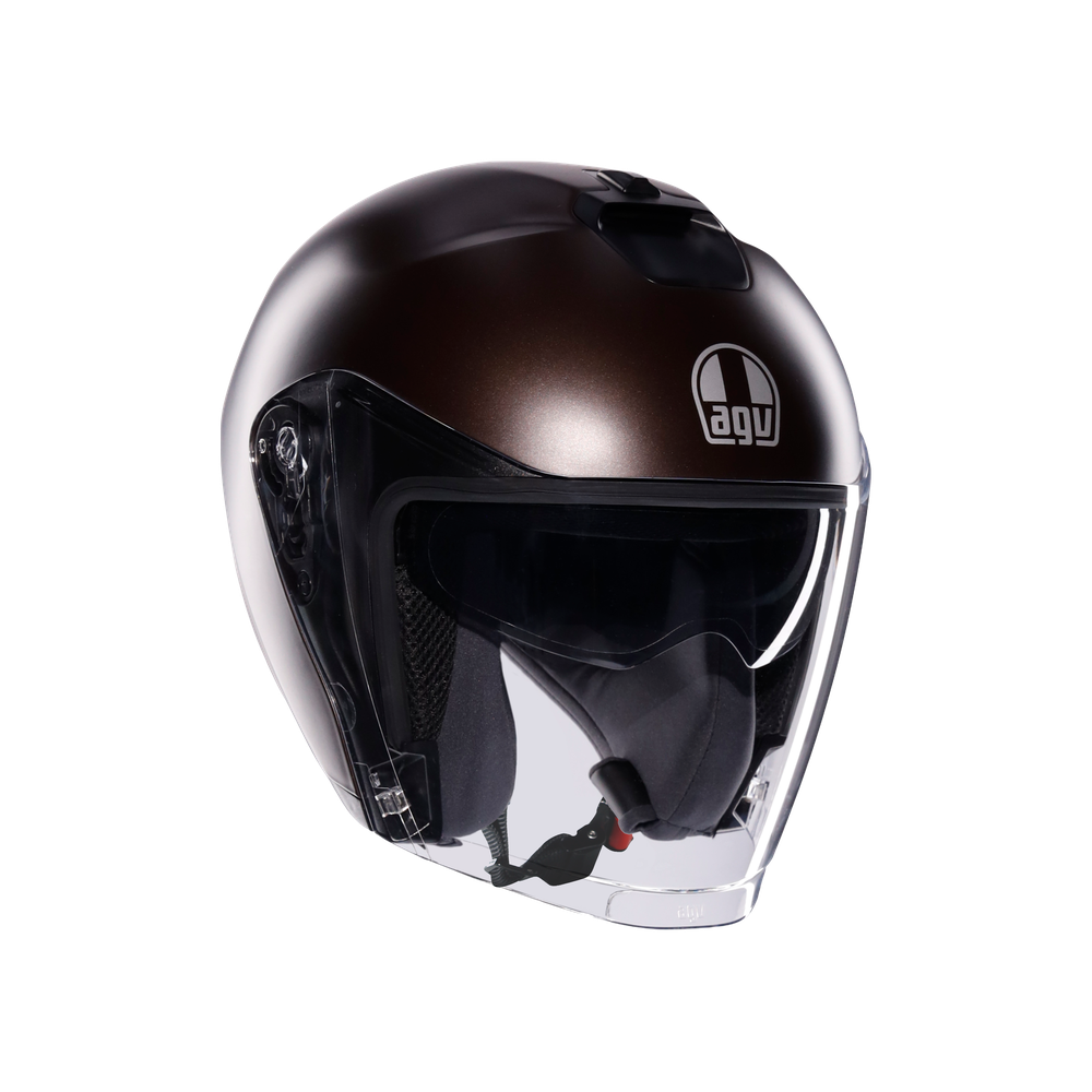 irides-mono-matt-pregiato-bronze-casco-moto-jet-e2206 image number 0