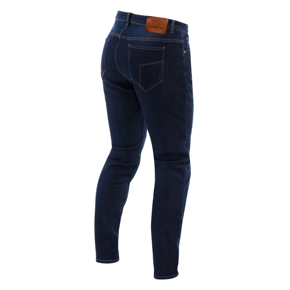 5-POCKET DENIM - SLIM CURVY WOMEN'S MOTORCYCLE JEANS SHORT - DEEP-BLUE - 2