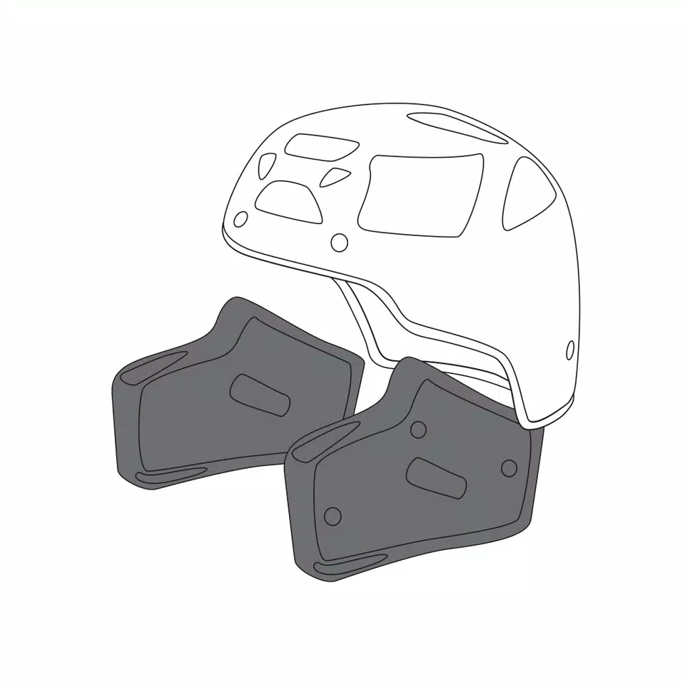 AGV CHEEK PADS AX-8 DUAL EVO (XXS) - NEUTRAL -  - 1