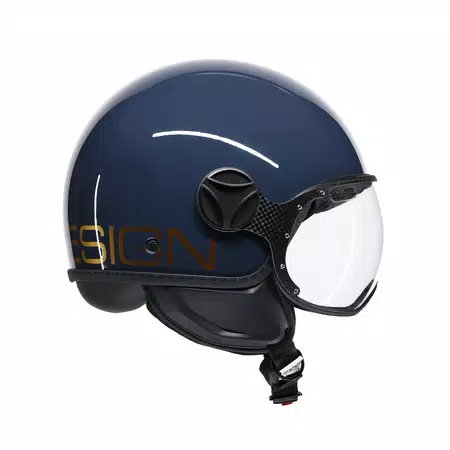 MOMODESIGN FGTR CLASSIC - JET HELMET WITH VISOR E2206 - FLIP BRASS/GOLD -  - 3