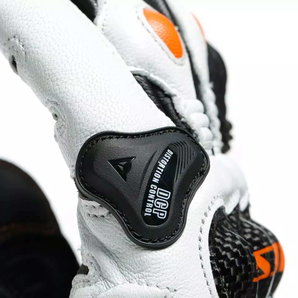 CARBON 3 SHORT GLOVES - BLACK/WHITE/FLAME-ORANGE - 9