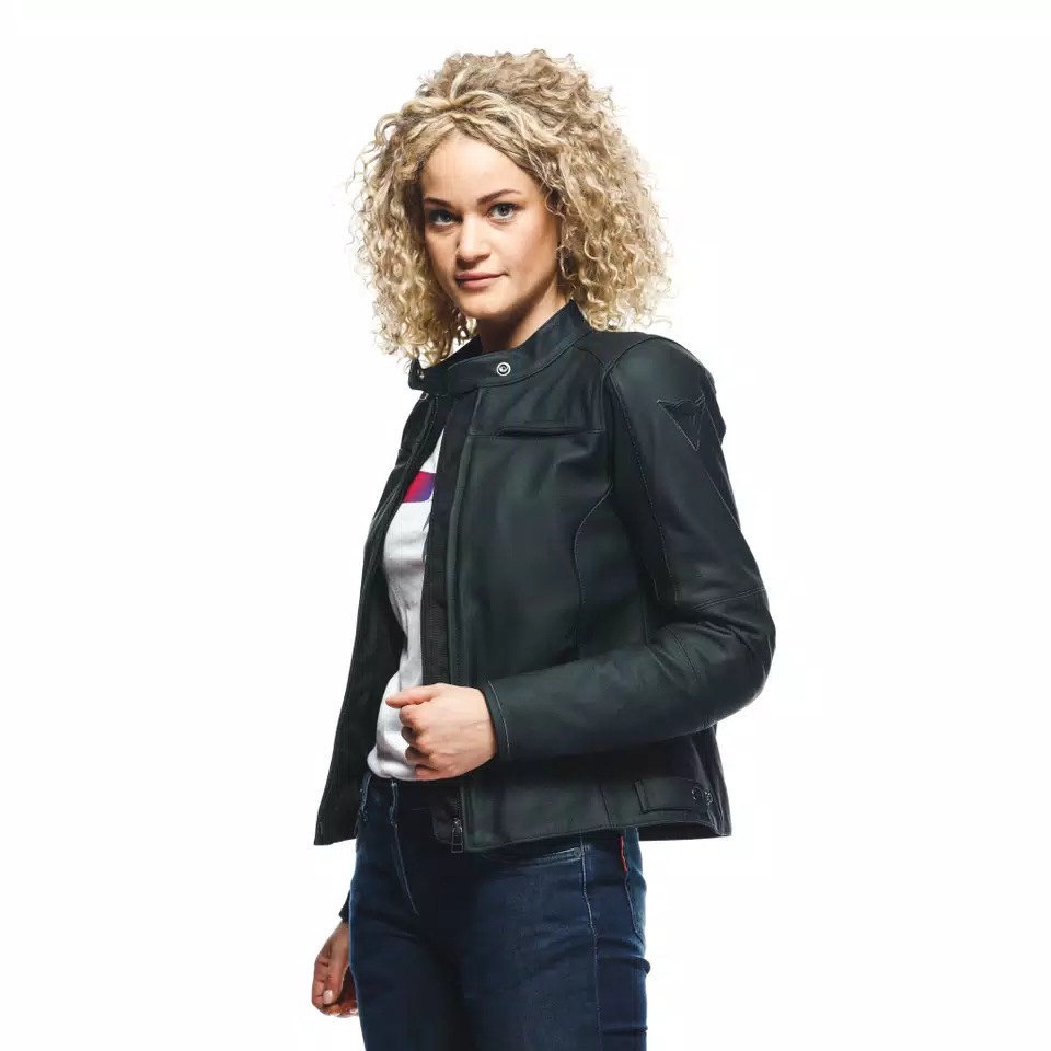 RAZON 2 CHAQUETA DE CUERO MOTO MUJER - BLACK - 11