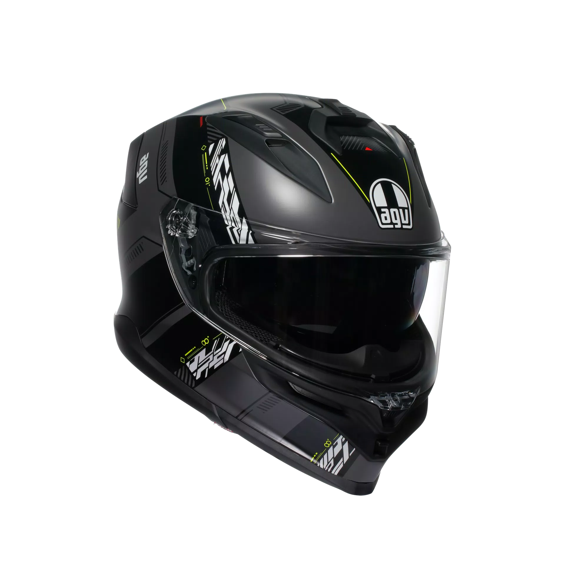 K7 MPLK KYBER MATT GREY/YELLOW FLUO - MOTORBIKE FULL FACE HELMET DOT (E2206)