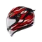 K1 S LION BLACK/RED/WHITE - MOTORBIKE FULL FACE HELMET DOT (E2206)