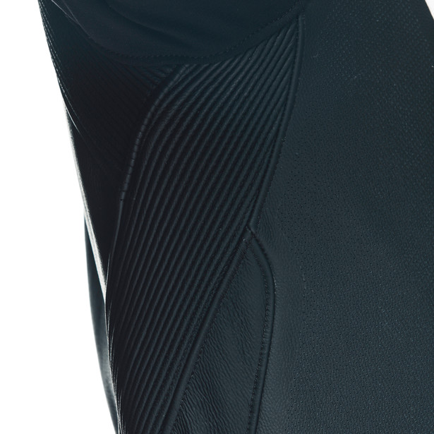 TOSA LEATHER 1 PC SUIT PERF. BLACK/BLACK/WHITE- 
