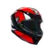 K6 S HYPHEN BLACK/RED/WHITE - CASCO MOTO INTEGRALE E2206