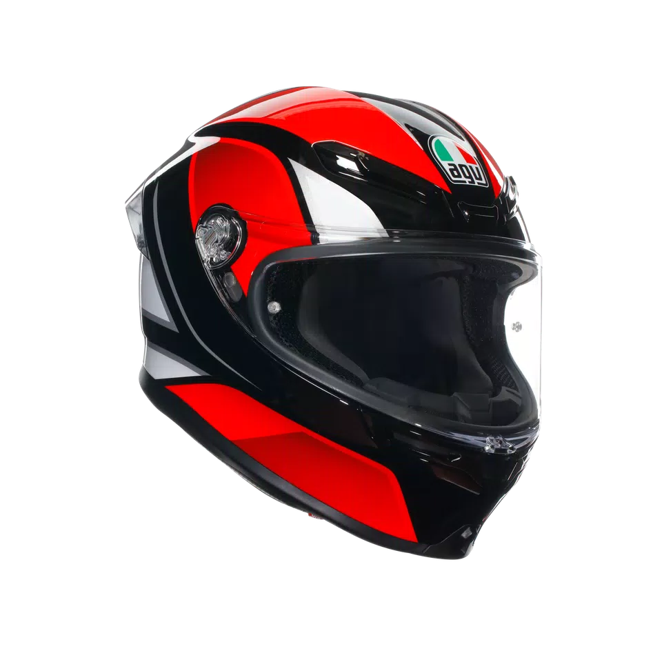 K6 S HYPHEN BLACK/RED/WHITE - CASCO MOTO INTEGRALE E2206 -  - 1