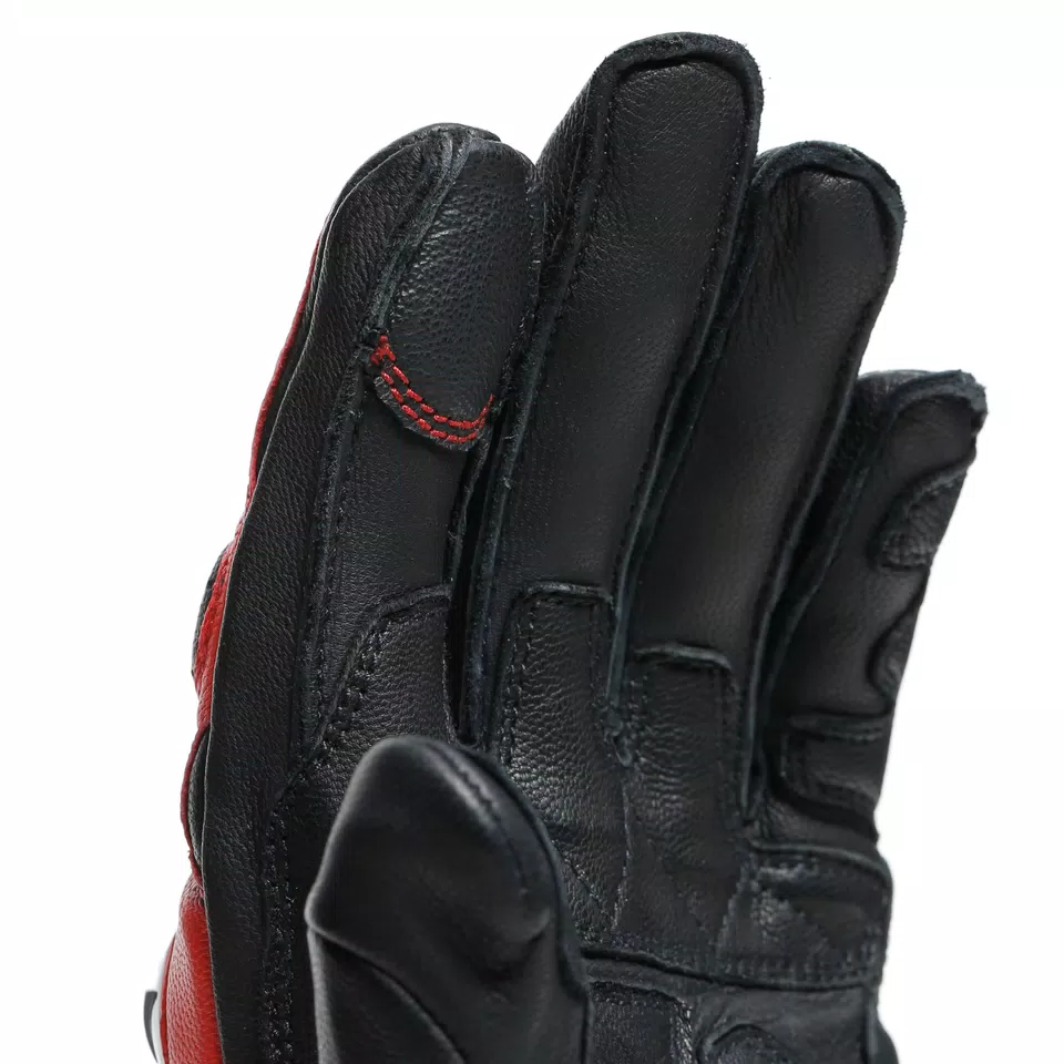IMPETO - MEN'S MOTORCYCLE LEATHER GLOVES | BLACK/LAVA-RED