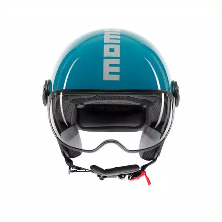 MOMODESIGN FGTR CLASSIC CANDY LAKE BLUE / WHITE - JET HELMET WITH VISOR E2206 -  - 2