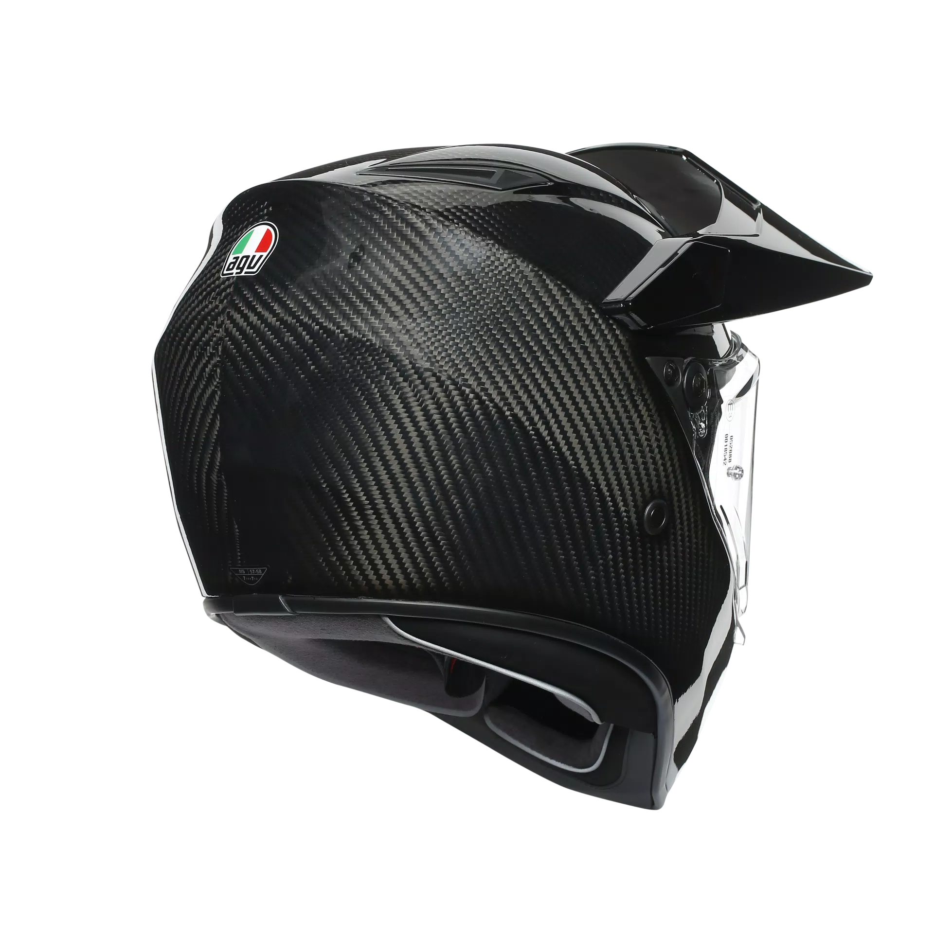 AX9 MONO GLOSSY CARBON - MOTORFIETS INTEGRAALHELM E2206