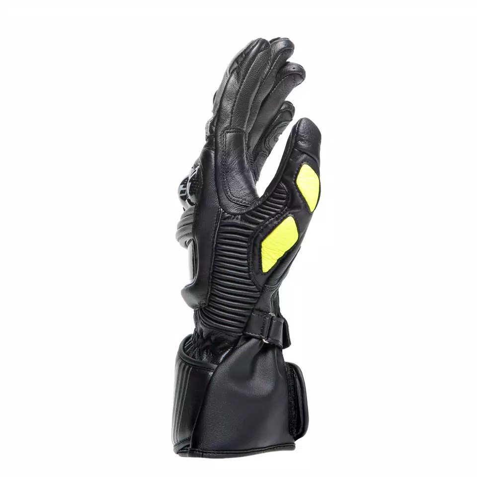 DRUID 4 LEATHER GLOVES | BLACK/CHARCOAL-GRAY/FLUO-YELLOW | Dainese