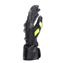 DRUID 4 GLOVES BLACK/CHARCOAL-GRAY/FLUO-YELLOW- Pelle