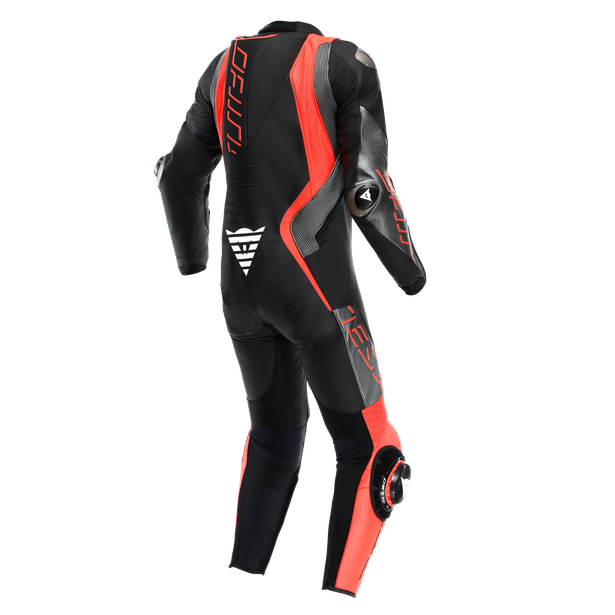 audax-d-zip-1pc-perf-leather-suit-black-red-fluo-anthracite image number 1