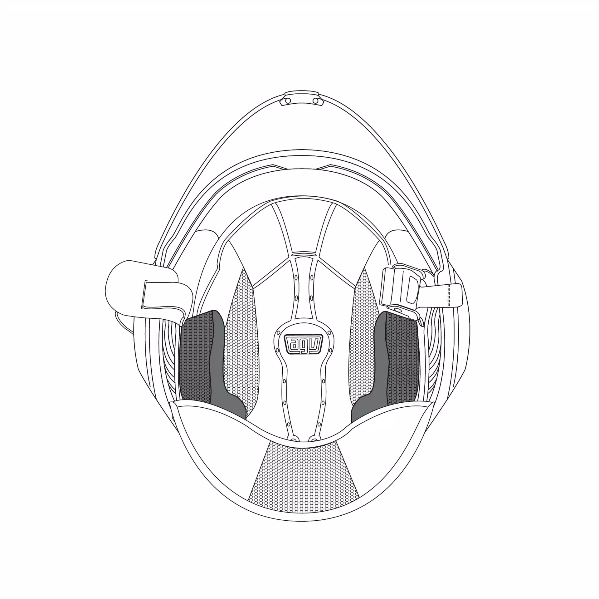 AGV CHEEK PADS FLUID (S) - NEUTRAL