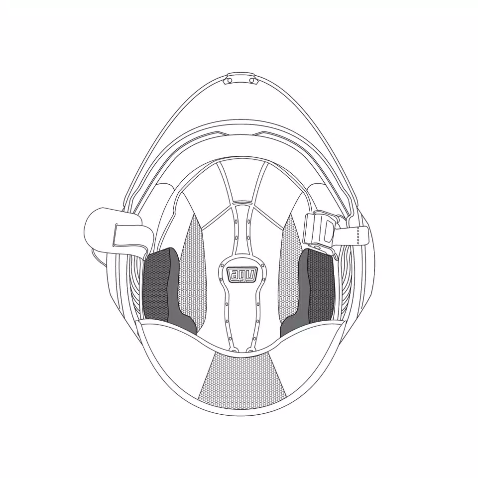 AGV CHEEK PADS FLUID (S) - NEUTRAL -  - 1