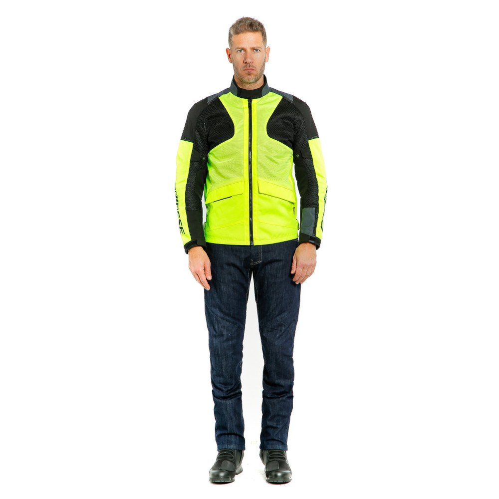 air-tourer-tex-giacca-moto-touring-estiva-in-tessuto-uomo-fluo-yellow-ebony-black image number 2