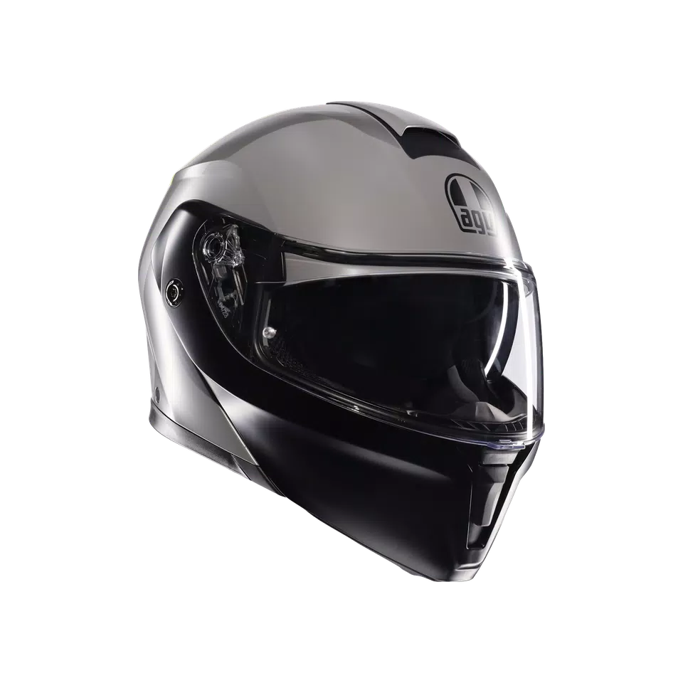 STREETMODULAR RESIA MATT GREY/BLACK/YEL FLUO - MOTORBIKE FLIP UP HELMET E2206 -  - 1