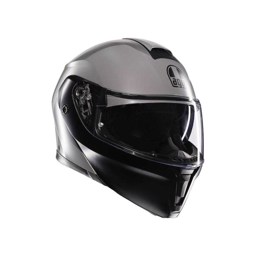 streetmodular-resia-matt-grey-black-yel-fluo-motorbike-flip-up-helmet-e2206 image number 0